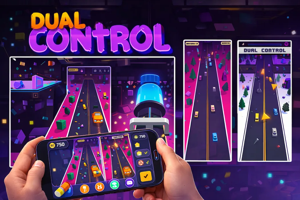 Dual Control Unity Game Source Code – Hypercasual Car Control Mobile Game