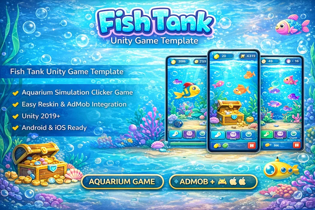 Fish Tank Aquarium Unity Game Template