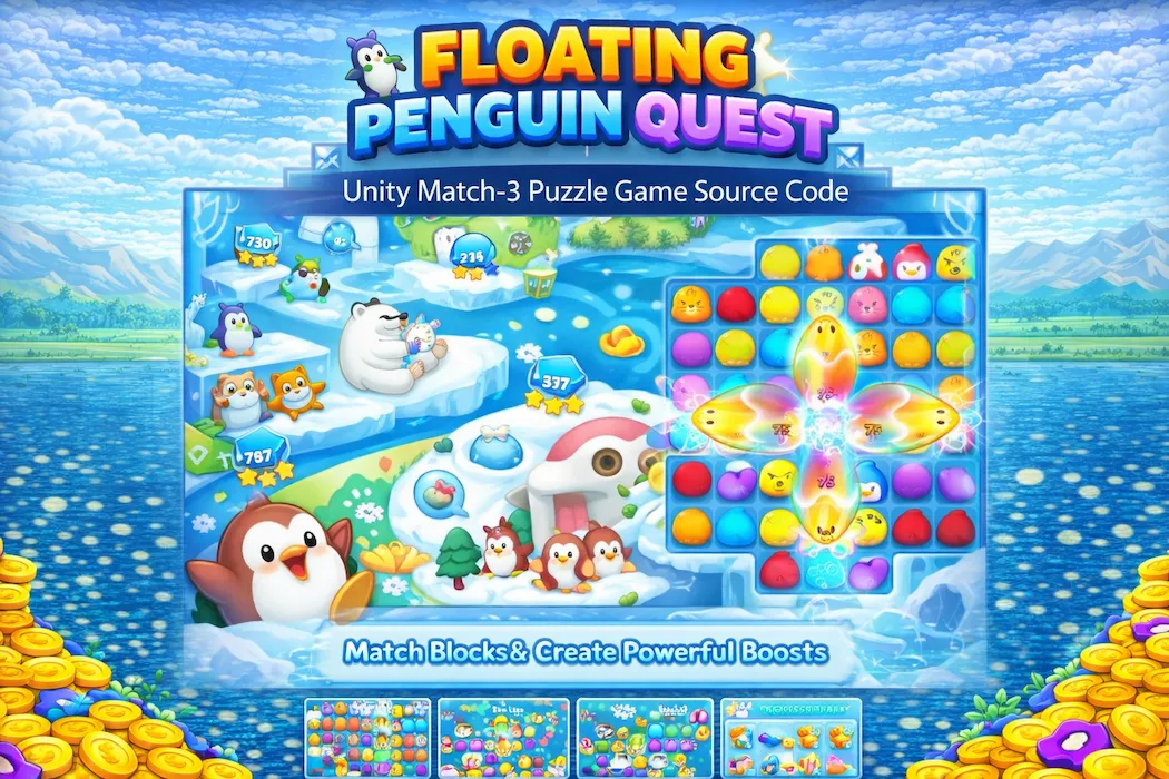 Floating Penguin Quest - Unity Game