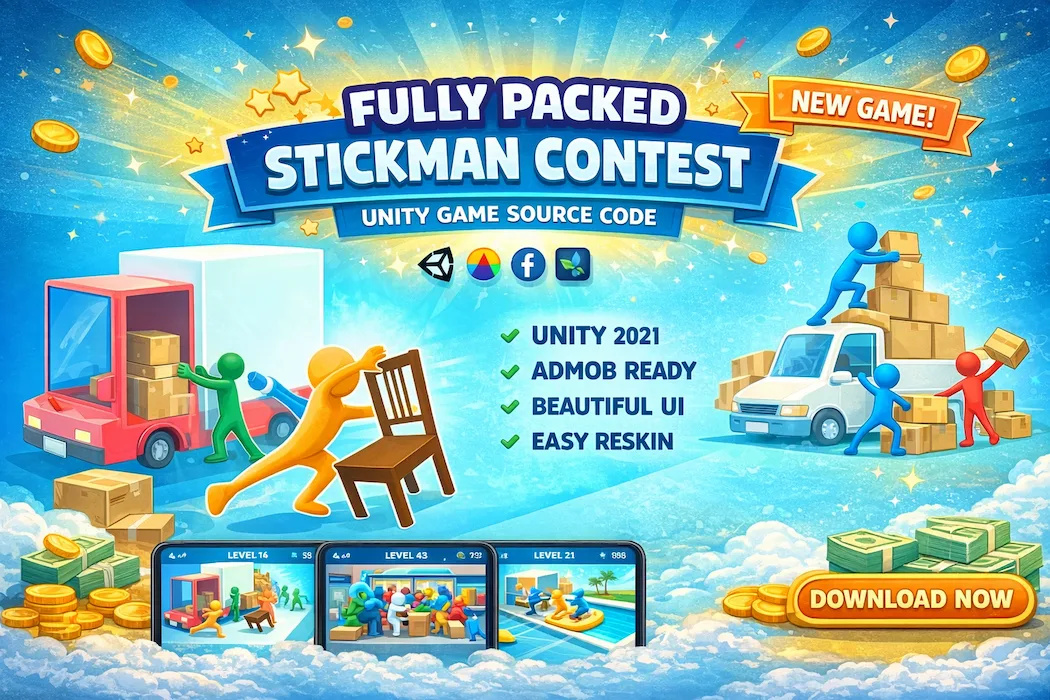 Fully Packed Stickman Contest – Unity Game Source Code