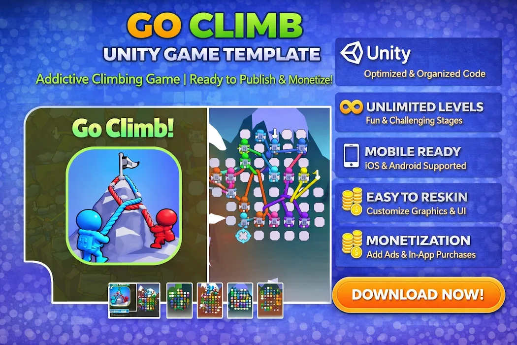 Go Climb Unity Game Template – Addictive Puzzle Climbing Game Source Code