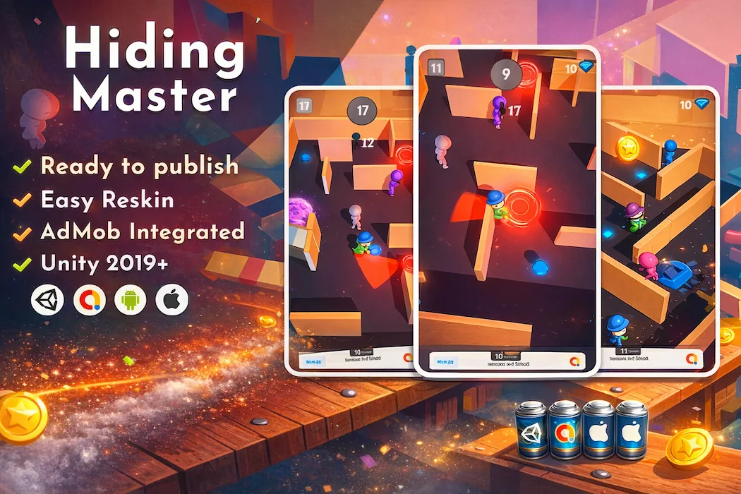 Hiding Master Unity Template  Hyper Casual Stealth Game with Easy Reskin