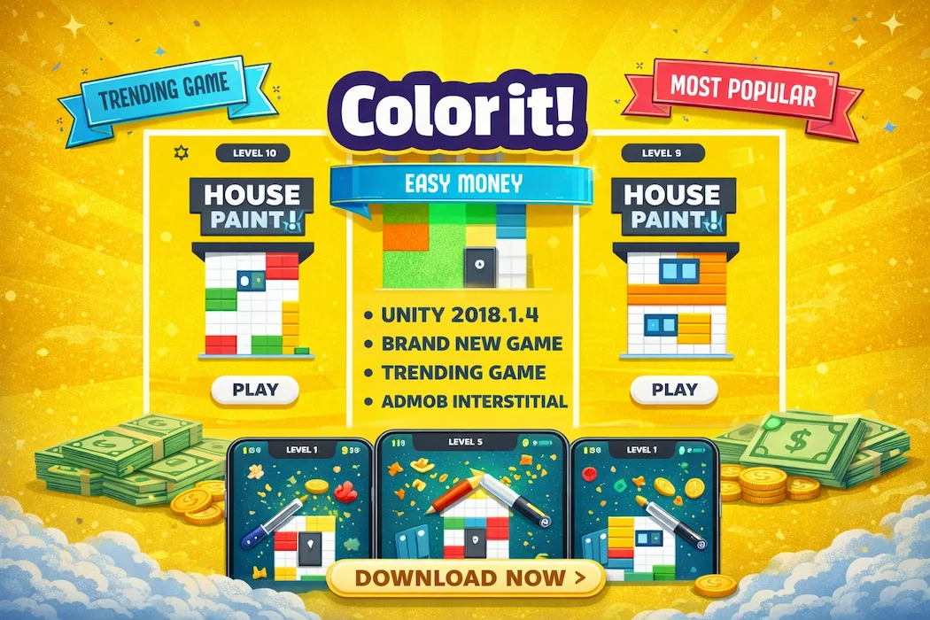 House Paint Game – Color It Puzzle Unity Source Code