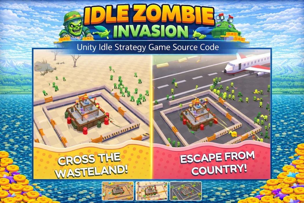 Idle Zombie Invasion – Unity Idle Strategy Game Source Code