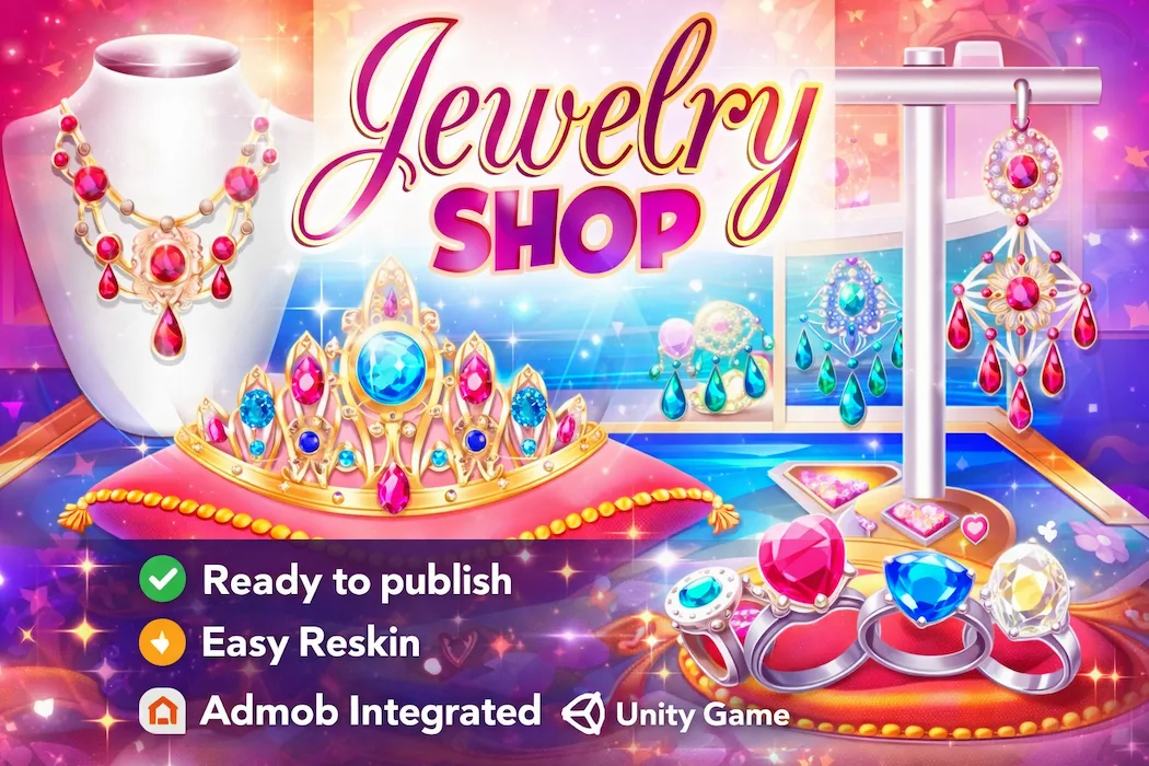 Jewelry Shop Unity Project – Creative Design Game with Easy Reskin