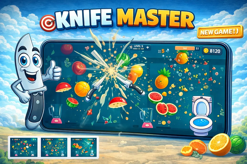 Knife Master Game – Fruit Slice Unity Source Code  Addictive Mobile Arcade Game