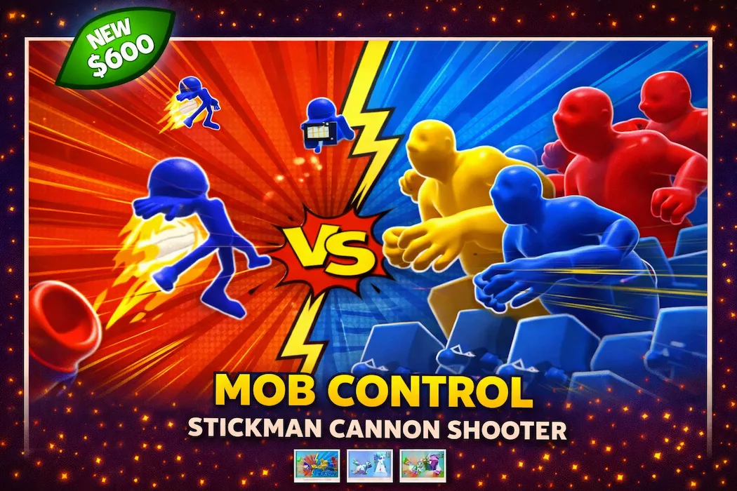 Mob Control – Viral Stickman Shooter Unity Game Source Code