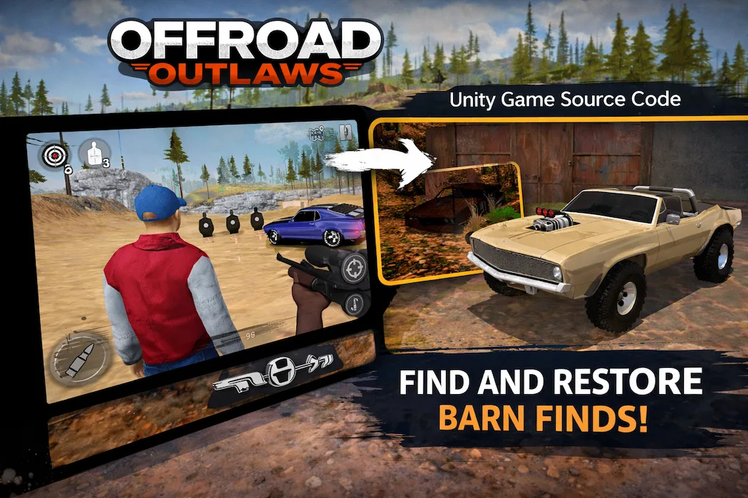Offroad Outlaws Game – Complete Unity Source Code with Vehicles & Missions
