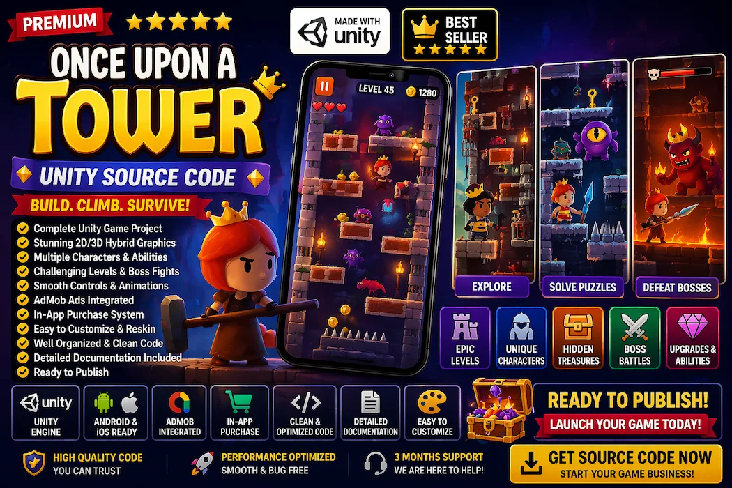Once Upon a Tower Unity Source Code – Complete Adventure Game