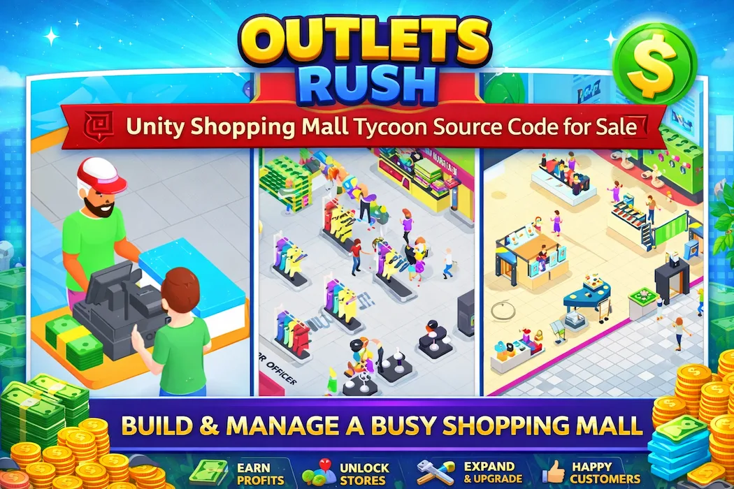 Outlets Rush – 3D Idle Shopping Mall Tycoon Game