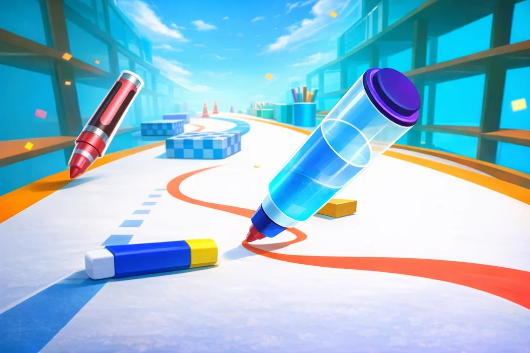 Pen Run Game Unity Source Code  Hyper Casual Mobile Game with Easy Reskin