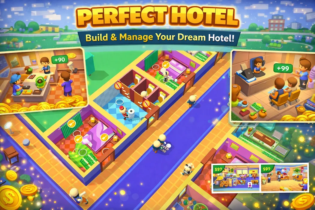 Perfect Hotel Simulator Game – Build & Manage Your Hotel Empire Unity Game