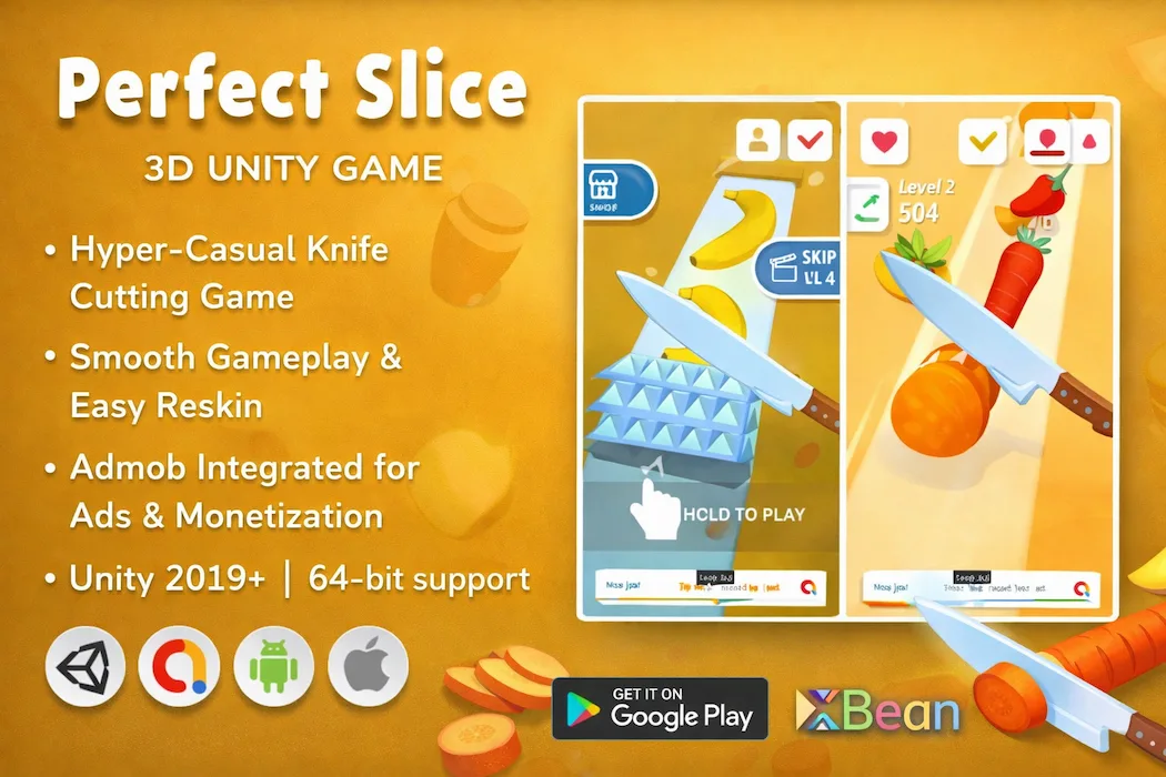 Perfect Slice 3D Unity Game Source Code – Hyper Casual Cutting Game