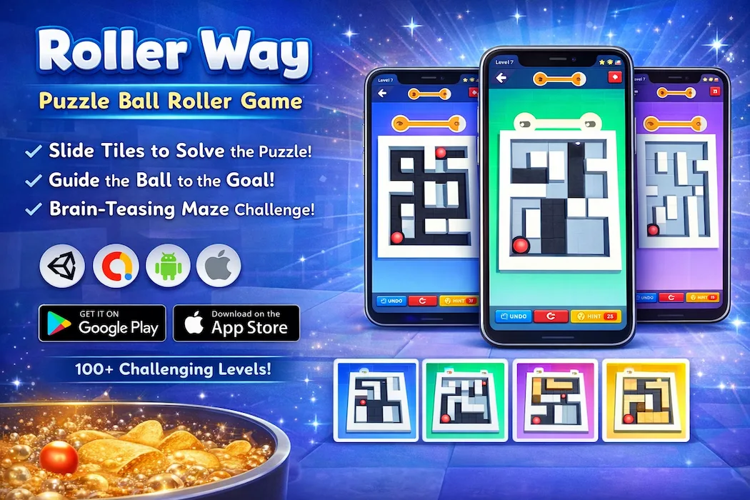 Roller Way – Puzzle Ball Maze Challenge Game