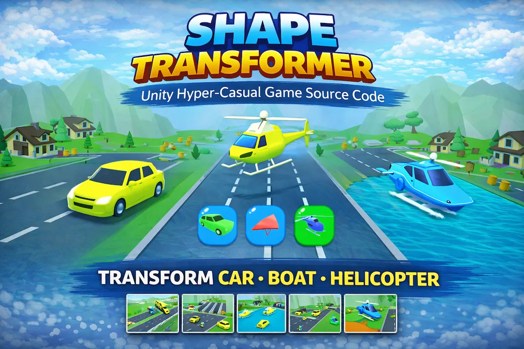 Shape Transformer – Unity Hyper Casual Game Source Code