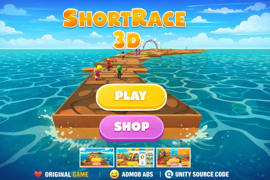 Short Race 3D Unity Game – Complete Mobile Game Source Code with AdMob