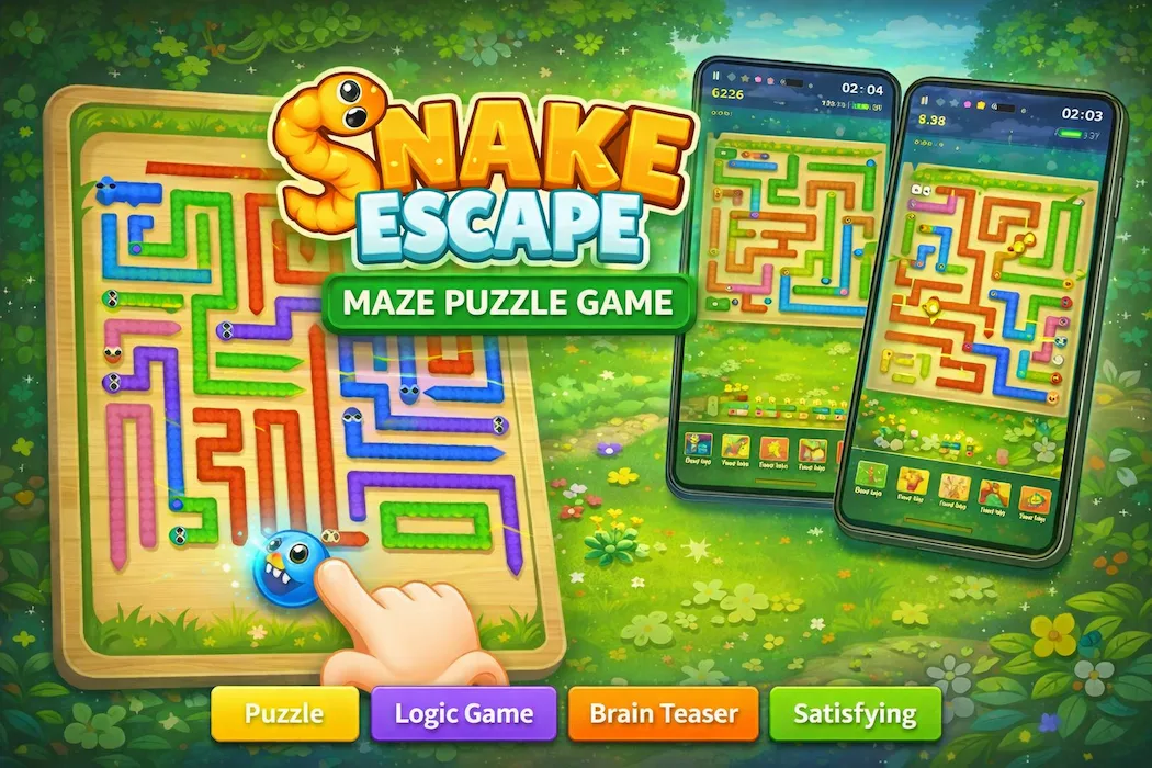 Snake Escape Puzzle Unity Game Source Code – Maze Logic Brain Teaser