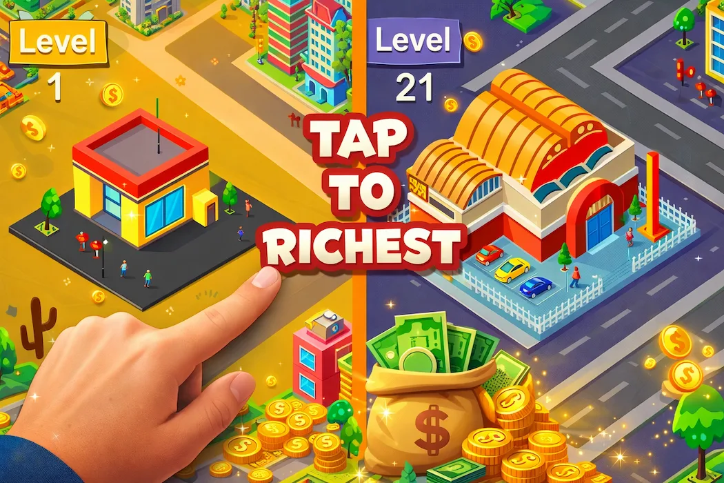 Tap To Richest Game in Unity – City Builder Tycoon with Monetization