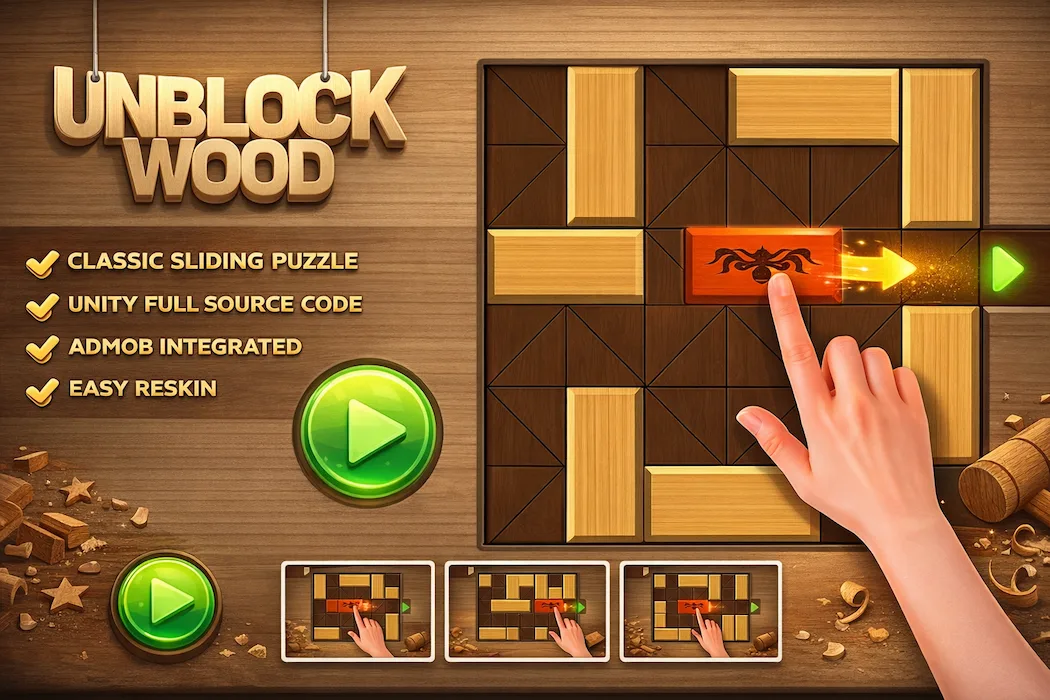 Unblock Wood Puzzle Game Unity Template – Ready to Publish