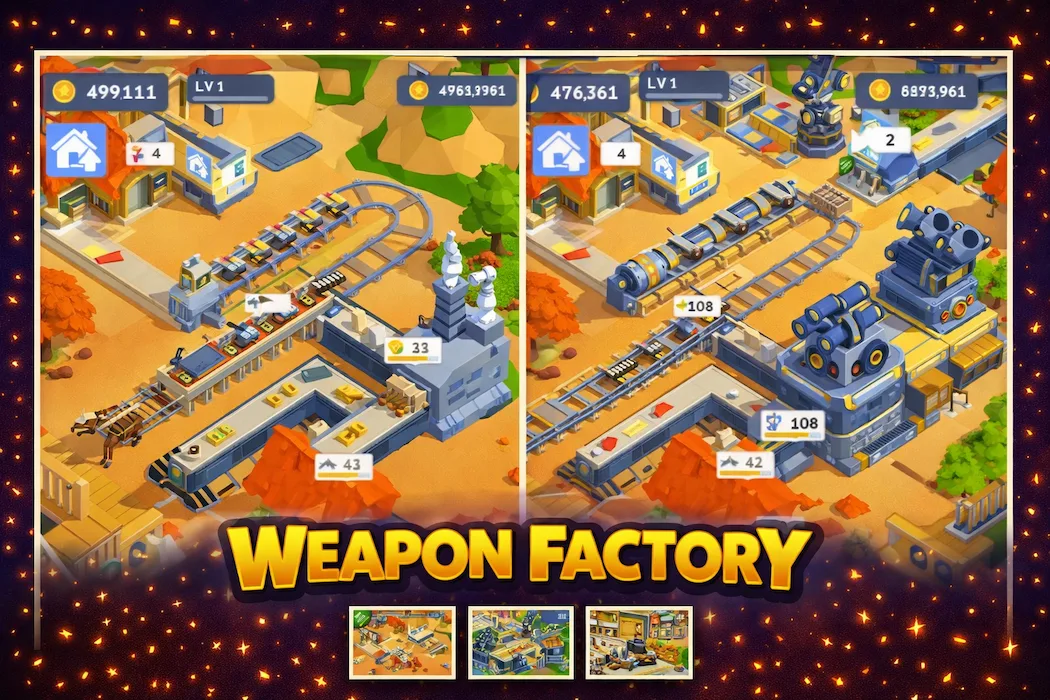 Weapon Factory – Idle Tycoon Unity Game Source Code