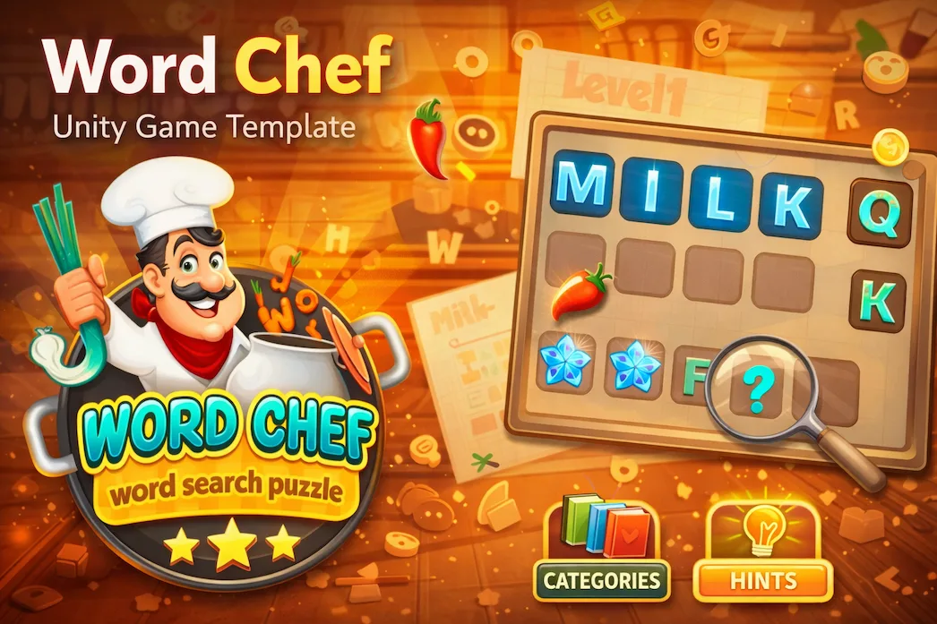 Word Search Game Unity Source Code – Android & iOS Ready with Ads