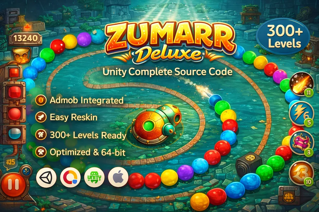 Zumar Deluxe Unity Game Source Code – 300+ Levels Puzzle Game