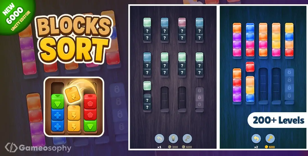 Blocks Sort | Unity Puzzle Template + Level Creator